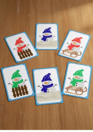 Karty logiczne klasyfikacja bałwanki PDF 36 szt.