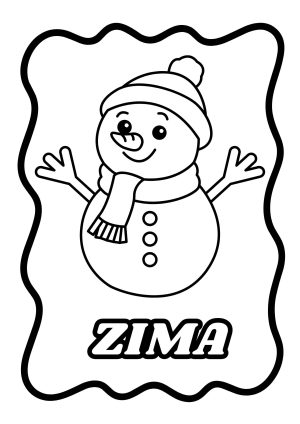 Darmowe kolorowanki dla dzieci – ZIMA | PDF do druku (7 szt.)
