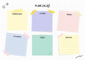 Tygodniowy plan zajęć pdf
