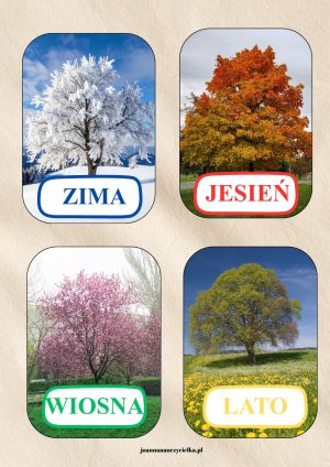 Karty edukacyjne PDF – miesiące, pory roku, dni tygodnia | karty do druku