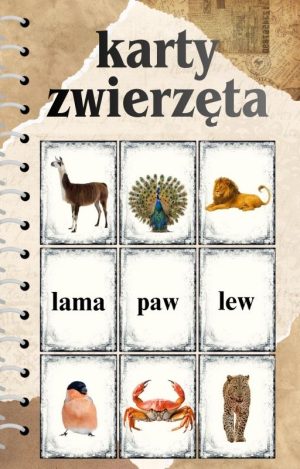 Karty edukacyjne ZWIERZĘTA – PDF do druku | 72 karty (obrazki + nazwy)