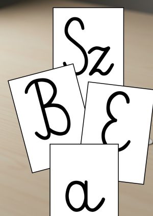 Litery pisane – darmowe szablony do druku A4