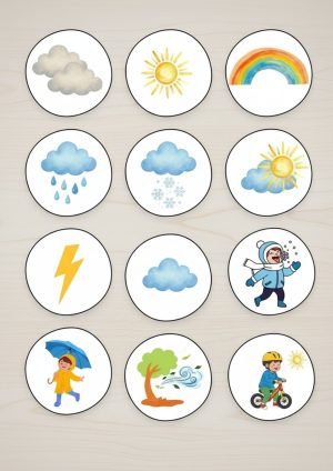 Marcowa pogoda – pakiet edukacyjny do druku dla przedszkola | „W marcu jak w garncu”  PDF