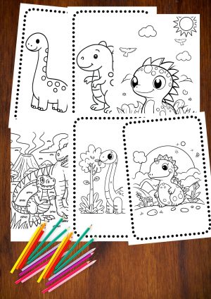 Dinozaury darmowe kolorowanki PDF do druku