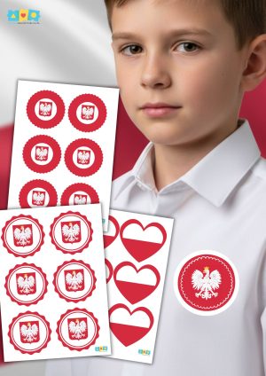 Kotyliony patriotyczne do druku PDF – 10 wzorów